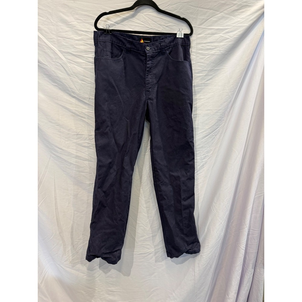 New Flamesafe Mens FR Flame Resistant Navy Blue Work Pants 32x32 NFPA 2112 CAT2